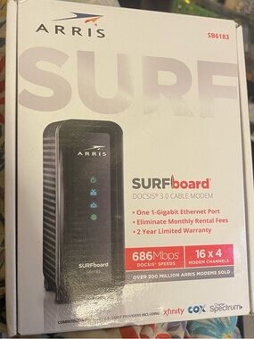 ARRIS SURFboard SB6183 Cable Modem - Black